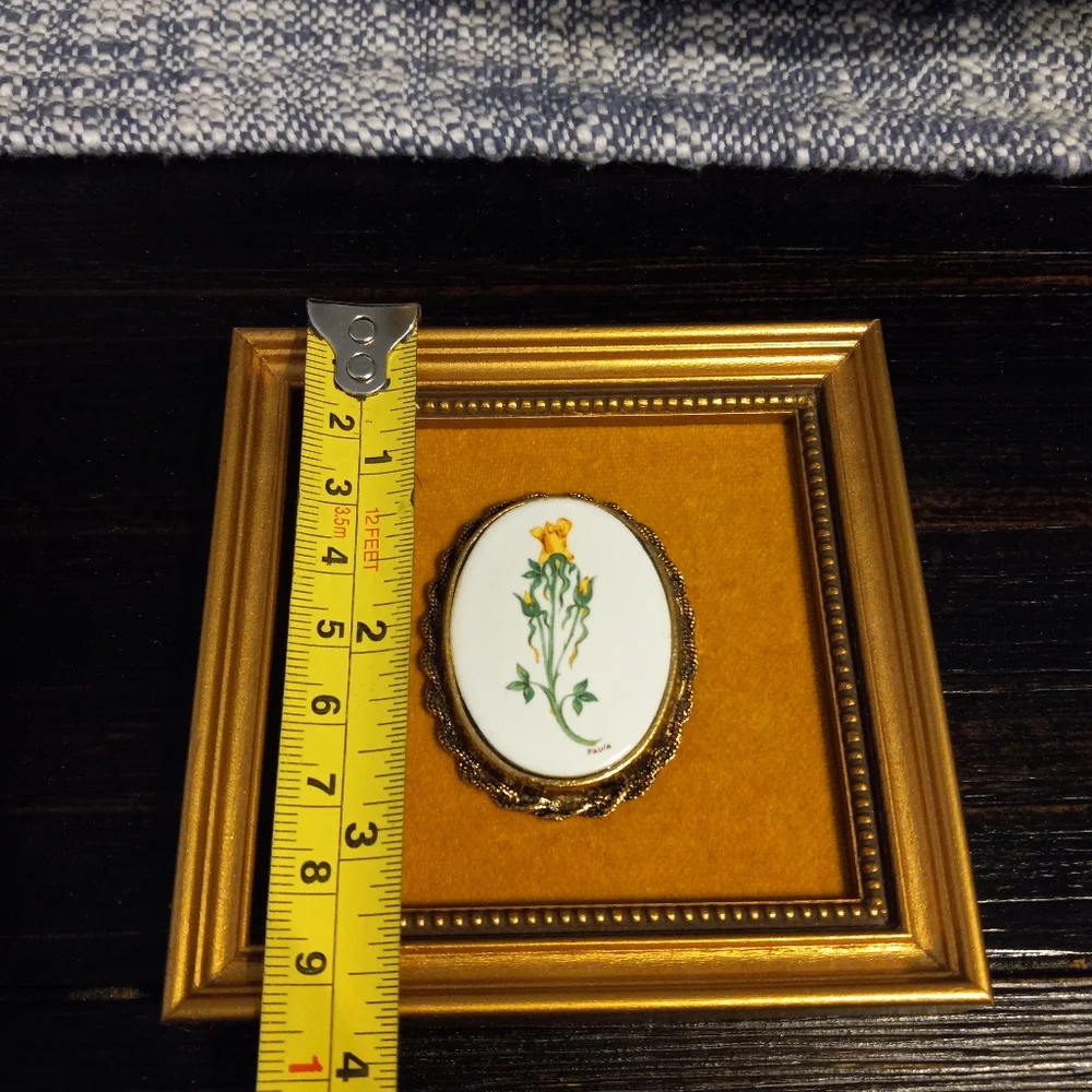 Vintage 1970s Originals By Paula The Blue Bonnet Patch Daffodil Mini Frame